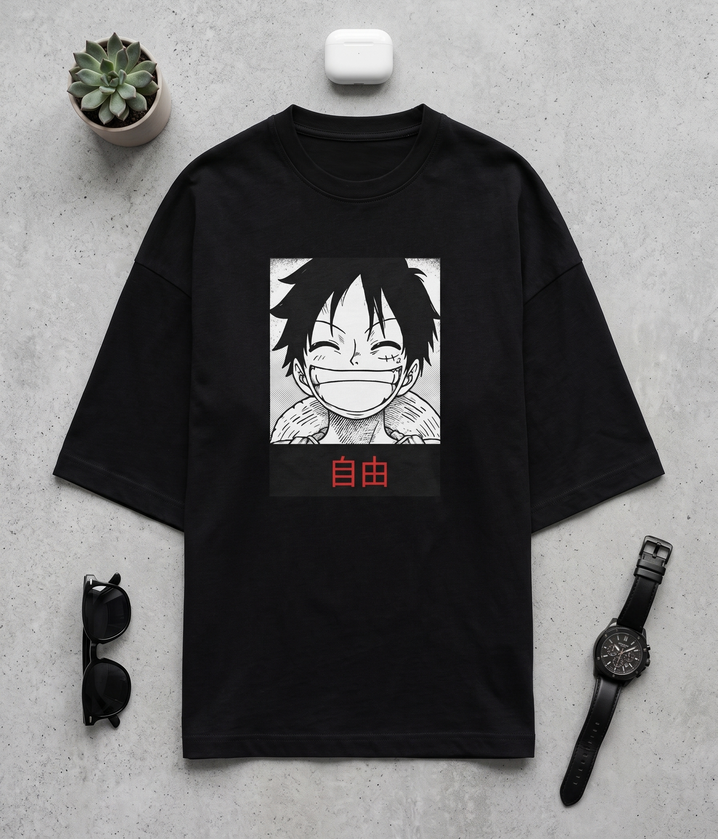 自由 Anime Oversized Terry Tee | Jiyuu Store India